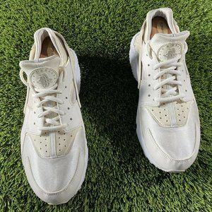 Nike Air Huarache Womens Athletic Running Shoes Beige White Size 11 634835-018
